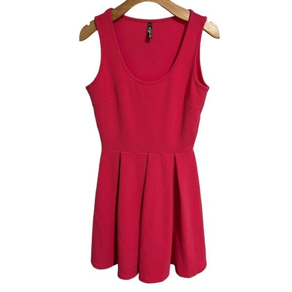 White Mark Mini Dress Womens Medium Pink Above Knee Ruffled Crepe Sleeveless NEW - Picture 1 of 7